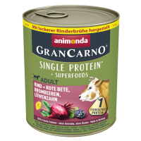 Animonda GranCarno Adult Superfoods 6 x 800 g - hovězí + červená řepa, ostružiny, pampeliška