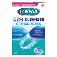Corega Pro Cleanser Orthodontics čístící tablety na rovnátka a chrániče, 30 ks