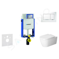 Geberit 110.302.00.5 NM5 - Modul pro závěsné WC s tlačítkem Sigma30, bílá/lesklý chrom + Duravit