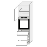 ArtExt Kuchyňská skříňka vysoká pro vestavnou troubu MALMO | D14RU 3M Barva korpusu: Lava