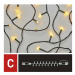 Vánoční osvětlení Emos D1AW03, spojovací, teplá bílá, 10m