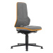 bimos Pracovní otočná židle NEON, patky, synchronní mechanika, Supertec, oranžový flexibilní pás