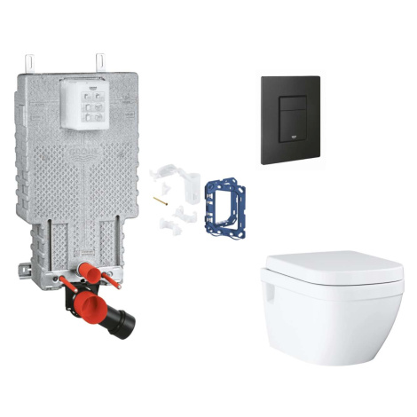 Grohe Uniset - Set předstěnové instalace, klozetu, sedátka SoftClose, tlačítka Even a sady pro v