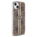 Guess IML 4G Gold Stripe kryt iPhone 15 hnědý