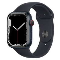 Apple Watch Series 7 45mm Cellular Temně inkoustový hliník s temně inkoustovým sportovním řemínk