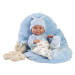 Llorens 73807 NEW BORN CHLAPEČEK - realistická panenka miminko s celovinylovým tělem - 40 cm