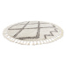 Dywany Łuszczów Kusový koberec Berber Asila cream and brown kruh - 160x160 (průměr) kruh cm