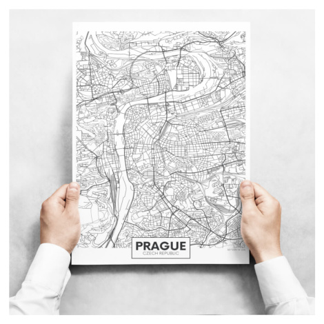 Sada obrazů - Map of Prague INSPIO