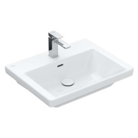 Villeroy & Boch Subway 3.0 - Umyvadlo 60x47 cm, s přepadem, otvor pro baterii, alpská bílá 4A706