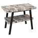 Sapho TWIGA umyvadlový stolek 90x72x50 cm, černá mat/šedý kámen
