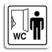 Accept Piktogram "WC muži pisoár" (80 × 80 mm) (bílá tabulka - černý tisk)