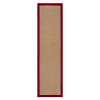 Flair Rugs koberce Běhoun Herringbone Border Kira Red - 60x230 cm