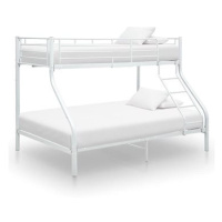 SHUMEE rám poschoďové postele 140 × 200 / 90 × 200 cm, kov, bílý