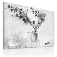 Obraz na plátně DEER DREAMS COLOR K různé rozměry Ludesign ludesign obrazy: 100x70 cm