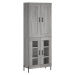 vidaXL Skříň highboard šedá sonoma 69,5 x 34 x 180 cm kompozitní dřevo