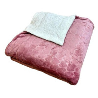 Rosh Beránková deka Srdíčka 200 × 230 cm, růžová