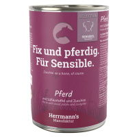 Ekonomické balení Herrmann's Selection Sensitive 24 x 400 g - Kůň s bio sladkými bramborami a bi