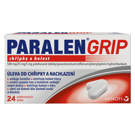 PARALEN GRIP Chřipka a bolest 500 mg 24 potahovaných tablet