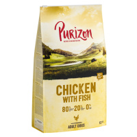 Purizon granule, 10 + 2 kg zdarma - Adult 80:20:0 kuřecí s rybou - bez obilovin