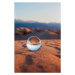 Fotografie Glass Sphere on Desert Sand, Lena Wagner, 26.7 × 40 cm