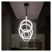 Marchetti Ulaop LED závěsné svítidlo, pět kroužků, černé