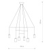 Euluna Závěsná lampa Imbria, 6 světel, délka 93 cm, mosaz