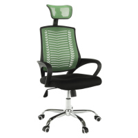 TEMPO KONDELA Kancelářská židle, zelená/černá/chrom, IMELA TYP 1