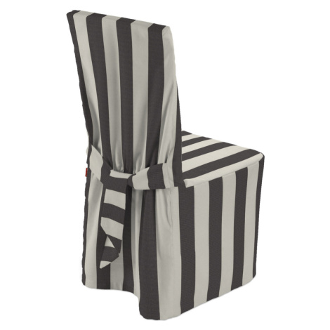 Dekoria Návlek na židli, bílé a grafitové svislé pruhy, 45 x 94 cm, Quadro, 143-92