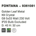 NOVA LUCE stropní svítidlo FONTANA plátkované zlato kov K9 křišťál G9 5x5W 230V IP20 bez žárovky