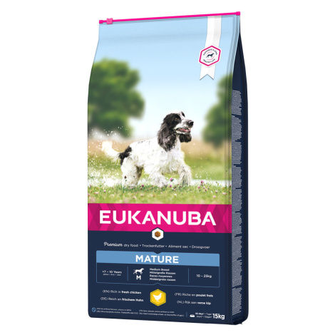 Eukanuba Thriving Mature Medium Breed Kuřecí - výhodné balení: 2 x 15 kg
