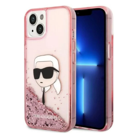 Kryt Karl Lagerfeld iPhone 14 Plus 6,7" pink hardcase Glitter Karl Head (KLHCP14MLNKHCP)