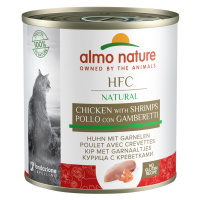 Výhodné balení Almo Nature HFC Natural 24 x 280 g - Mix: kuře & losos, kuře & krevety