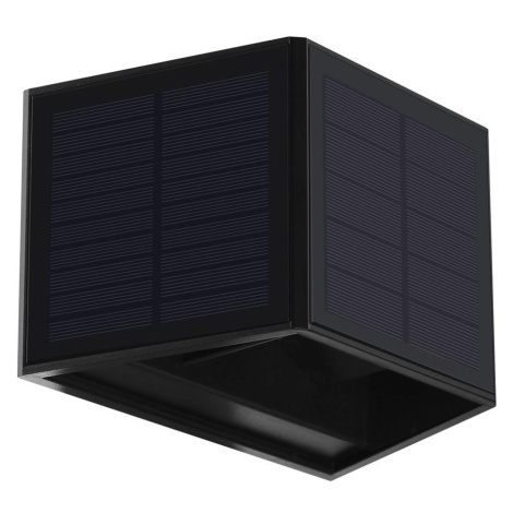 LED Solární nástěnné svítidlo WINGS LED/2W/3,2V 3000K IP54 černá Donoci