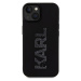 Karl Lagerfeld 3D Rubber Glitter Logo Karl kryt iPhone 15 černý