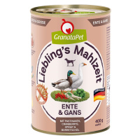 GranataPet Liebling‘s Mahlzeit s kachnou a husou 6 × 400 g