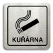 Accept Piktogram "kuřárna" (80 × 80 mm) (stříbrná tabulka - černý tisk)
