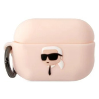 Pouzdro Karl Lagerfeld AirPods Pro 2 cover pink Silicone Karl Head 3D (KLAP2RUNIKP)