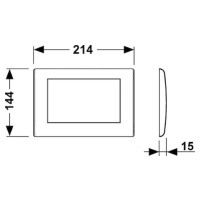 Ovládací tlačítko Tece Planus nerez chrom lesk 9240311