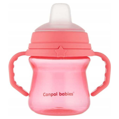CANPOL babies Hrneček se silikonovým pítkem FirstCup 150ml růžový