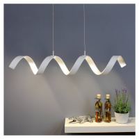 Eco-Light LED závěsné světlo Helix, bílá-stříbrná, 80 cm