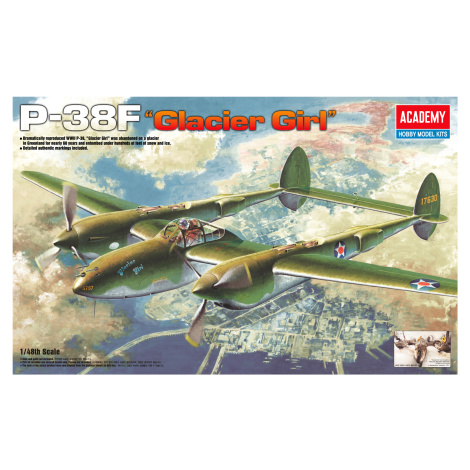 Model Kit letadlo 12208 - P-38f LIGHTNING GLACIER GIRL (1:48)