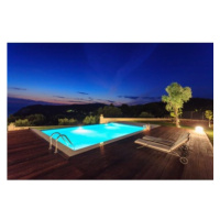 CF kompletní bazénový set modrá fólie (bazén, premiová filtrace, folie, skimmer) BLOCK DELUXE 6,