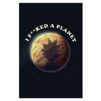 Umělecký tisk Rick & Morty - Planet, (26.7 x 40 cm)