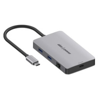 AlzaPower Metal USB-C Dock Station 7v1 Dual Screen vesmírně šedý