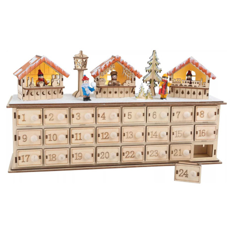 small foot Dřevěný adventní kalendář Vánoční trhy