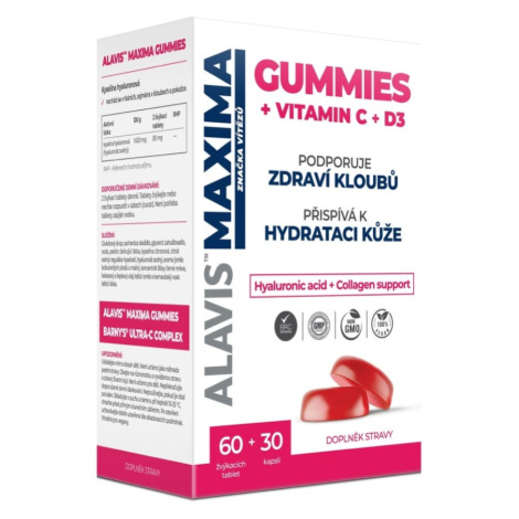 Alavis Maxima Gummies Vitamin C 60 žvýkacích tablet + D3 30 tablet