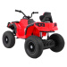Mamido Dětská elektrická čtyřkolka ATV nafukovací kola červená