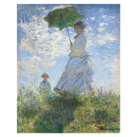 Obrazová reprodukce Žena se slunečníkem - Madame Monet a její syn, Claude Monet, 30 × 40 cm