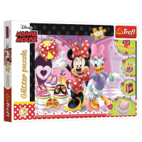 Trefl Třpytivé puzzle Minnie a Daisy, 100 dílků