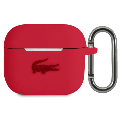 Lacoste Liquid Silicone Glossy Printing Logo Pouzdro pro Airpods 3 Red